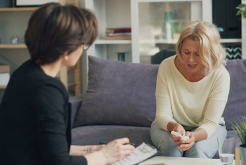 Counseling session with a therapist