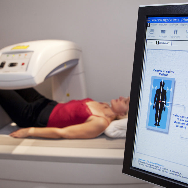 Woman having a Bone Density Examination