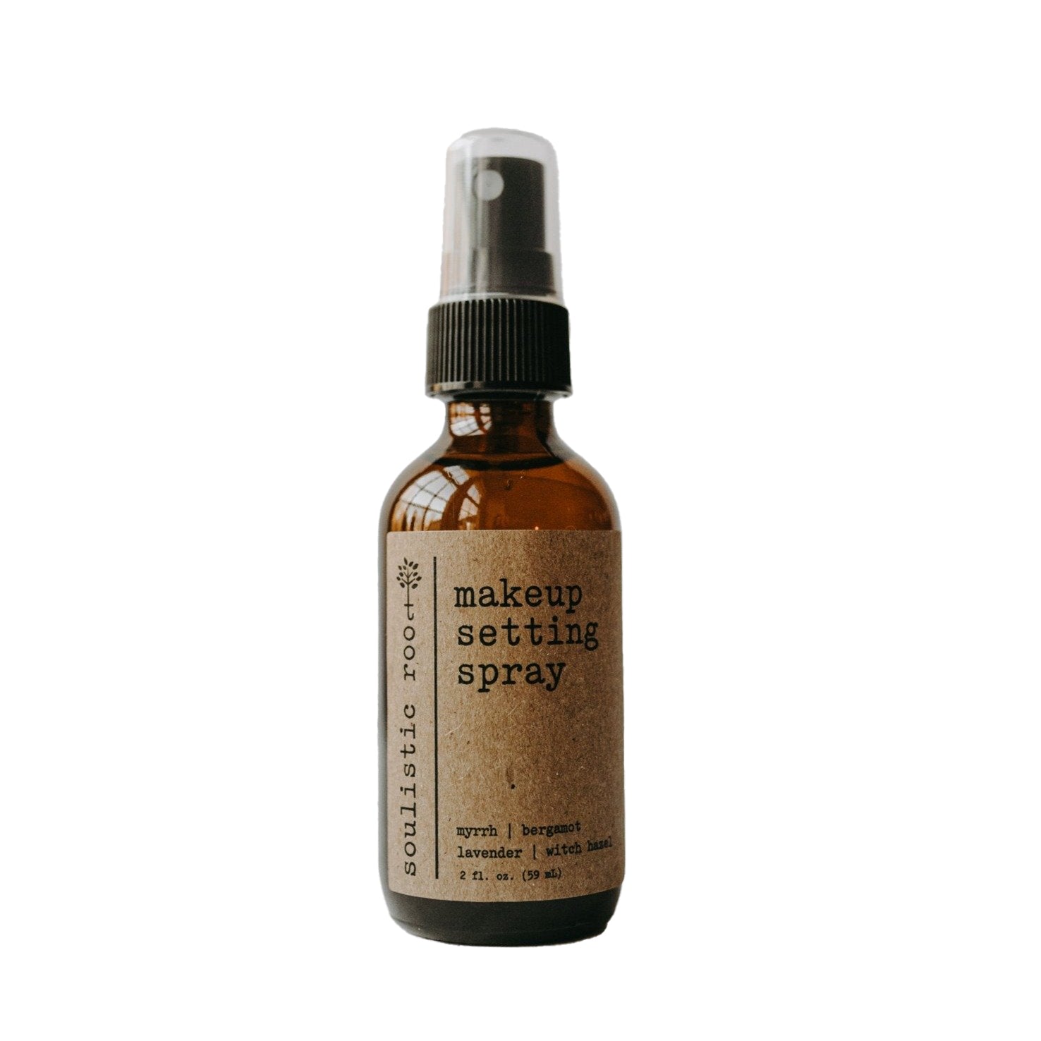 Soulistic Root Makeup Setting Spray 2oz Amber bottle - for hot flashes