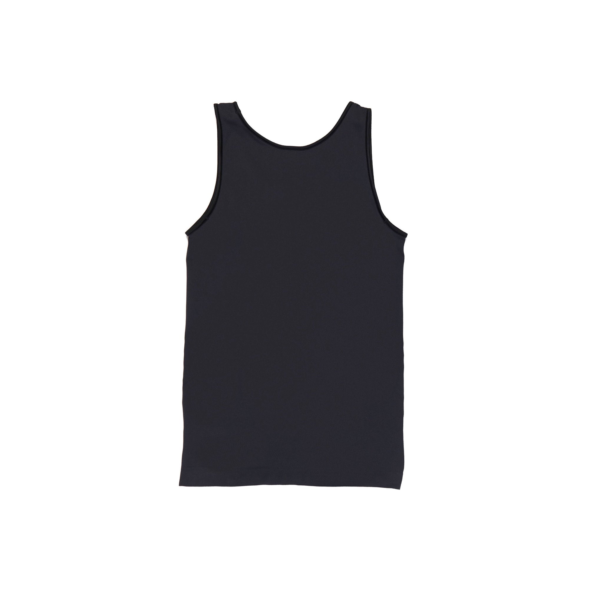 Anti-Flush Tank Top in black, back view on a white background. The image showcases the tank top's racerback design, offering both comfort and style for women seeking hot flash relief during perimenopause and menopause.