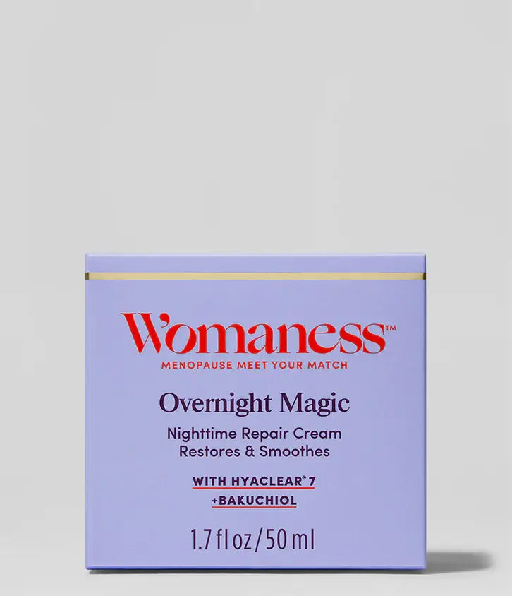 Box Packaging of Overnight Magic Nighttime Moisturizing Repair Cream for skin hydration