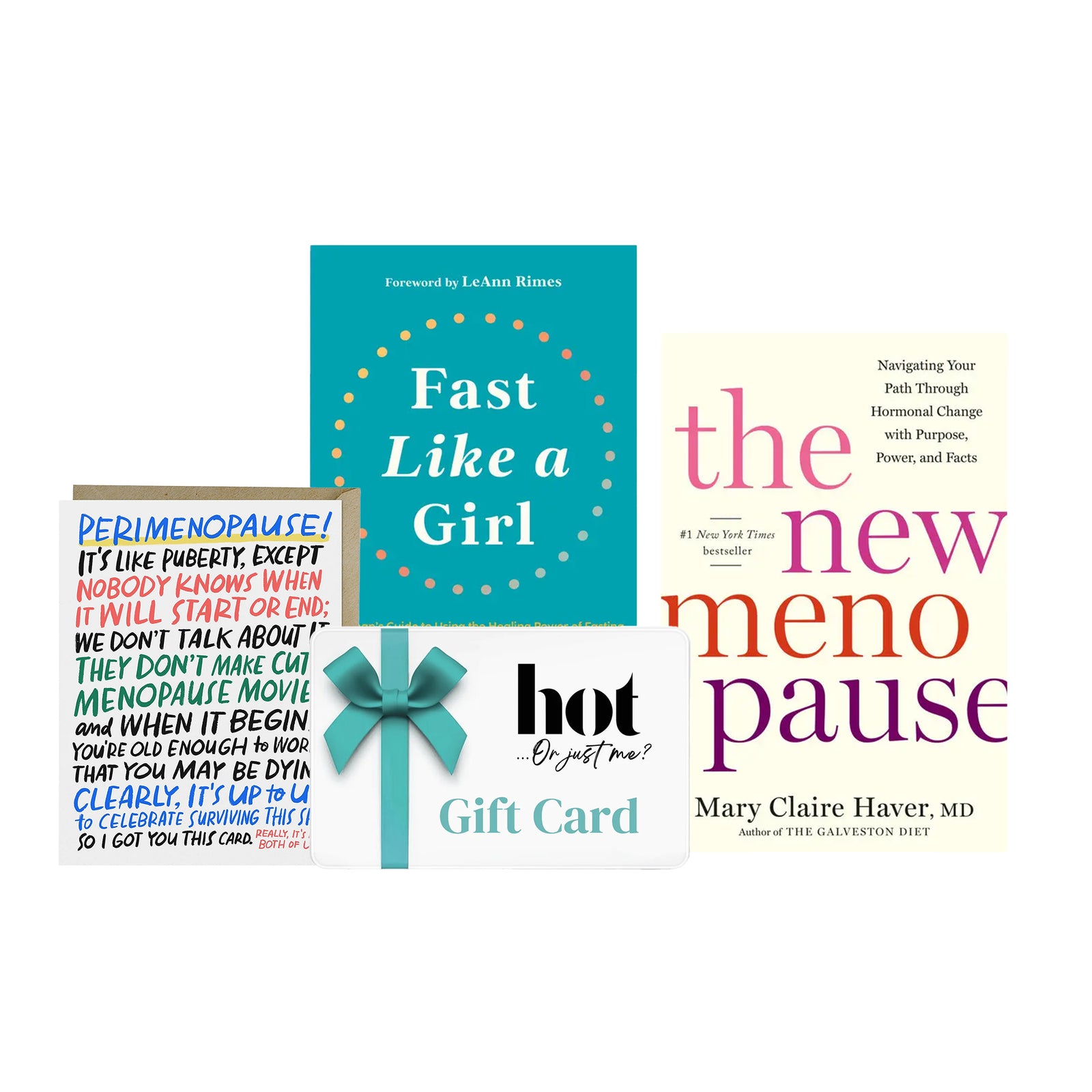 Cards, gift card and books around Menopause