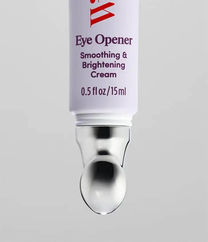 Close-up of the precision applicator for Eye Opener Smoothing and Brightening Cream, designed for easy under-eye application