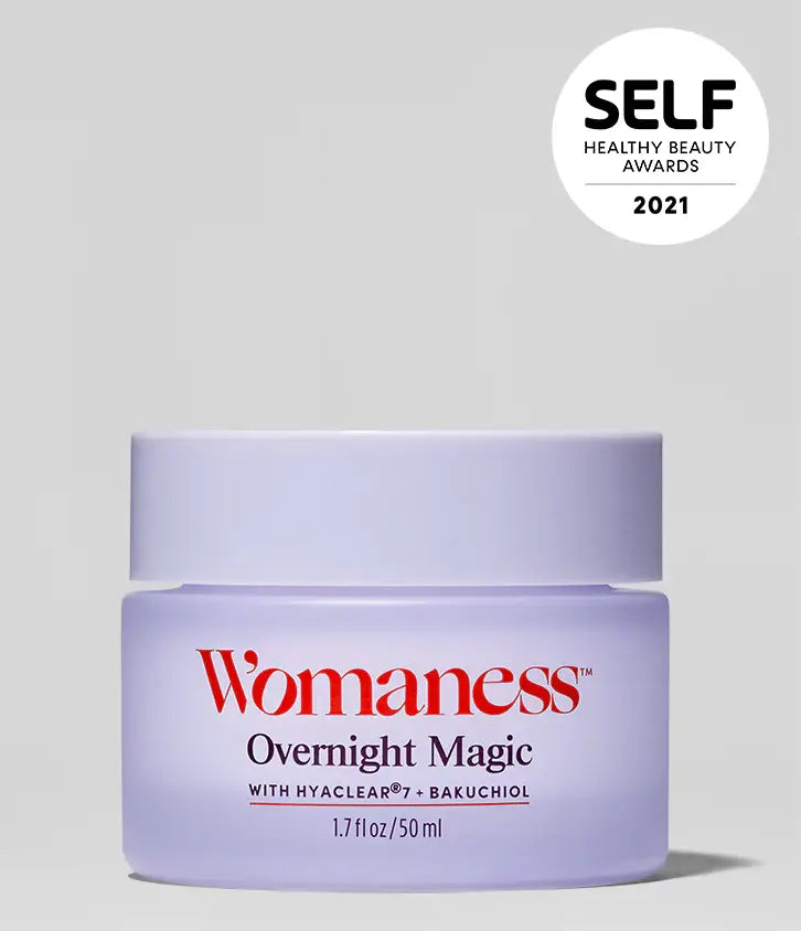 packaging of Overnight Magic Nighttime Moisturizing Repair Cream for skin hydration and repair with ighlight of SELF Health Beauty Awards 2021